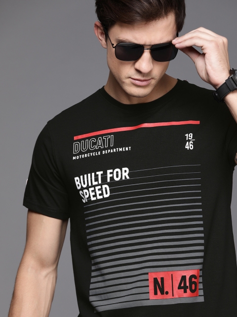 

Ducati Men Black Printed T-shirt