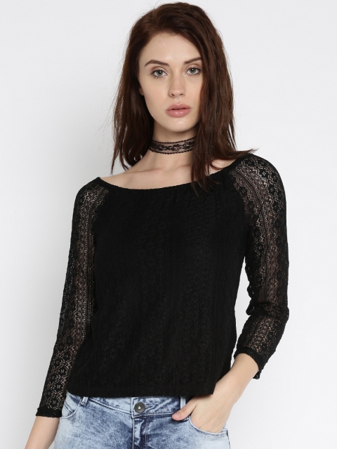 

ONLY Women Black Lace Top