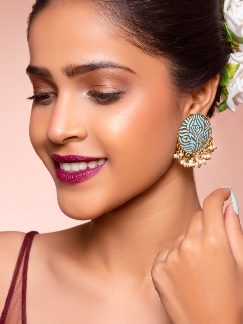 

Fida Gold-Toned Contemporary Studs