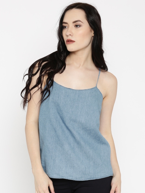 

ONLY Women Blue Solid Top