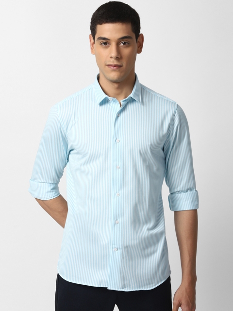 

Louis Philippe Sport Men Blue & White Slim Fit Striped Casual Shirt