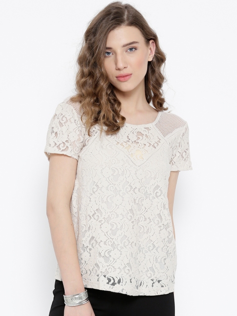 

ONLY Off-White Lace Top