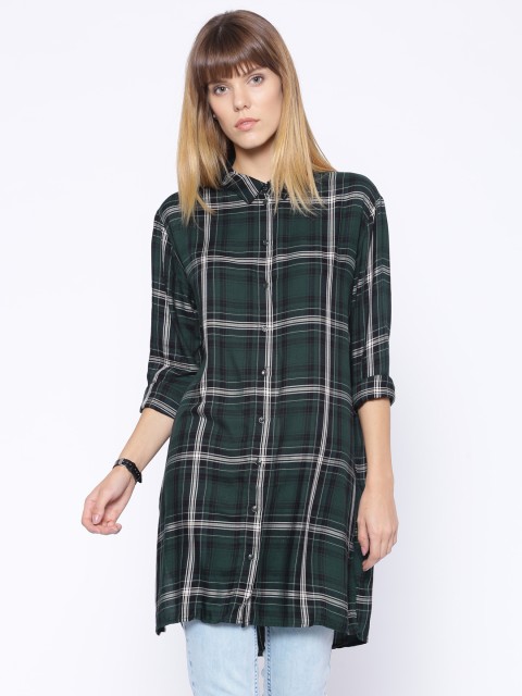 

ONLY Green Checked Shirt