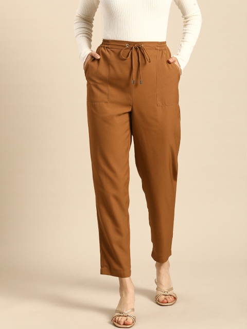 

all about you Women Brown Cigerette Trousers