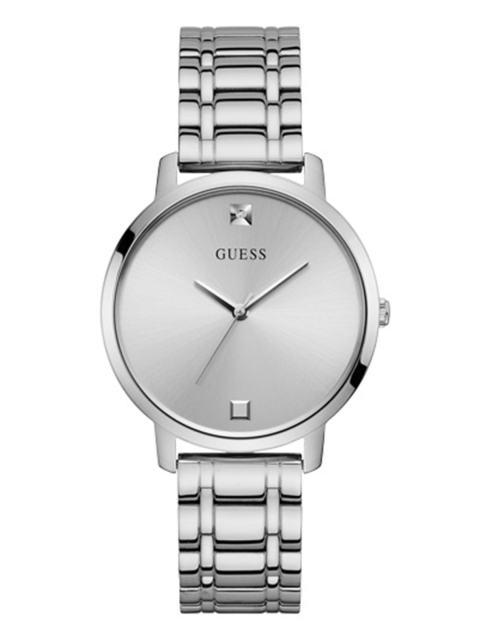

GUESS Women Silver-Toned Diamond Studded Analogue Watch W1313L1