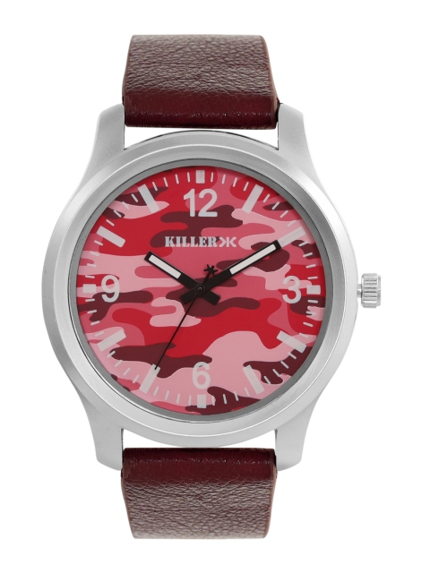 

Killer Men Red & Pink Camouflage Print Analogue Watch KL-21A