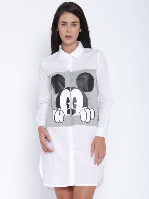 

ONLY Women White Printed Shirt Dress