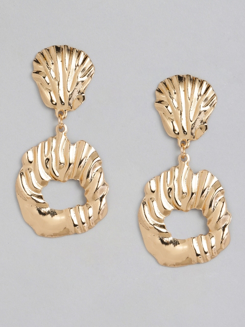 

DressBerry Rose Gold-Plated Quirky Drop Earrings