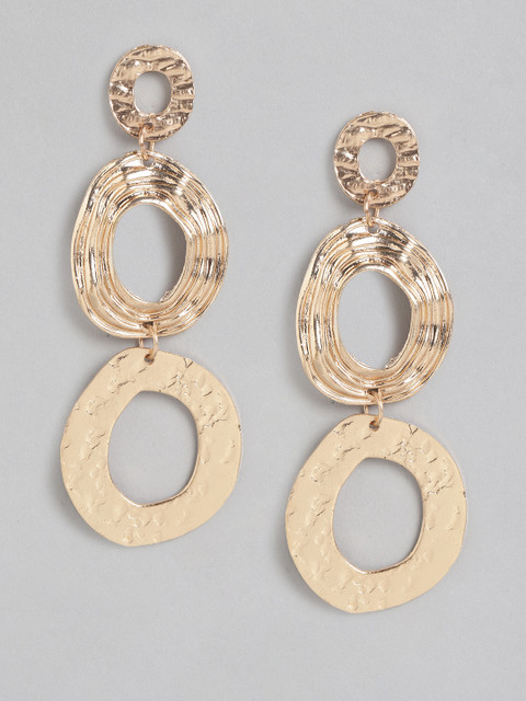 

DressBerry Gold-Toned Contemporary Drop Earrings