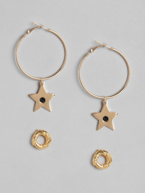 

DressBerry Set of 2 Gold-Toned Earrings