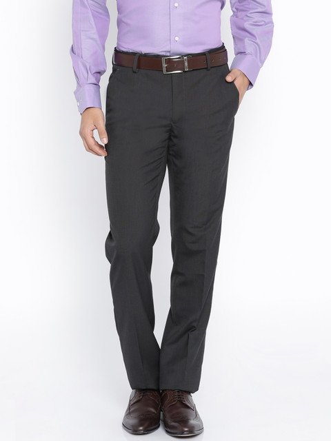 

Van Heusen Charcoal Grey Slim Fit Formal Trousers