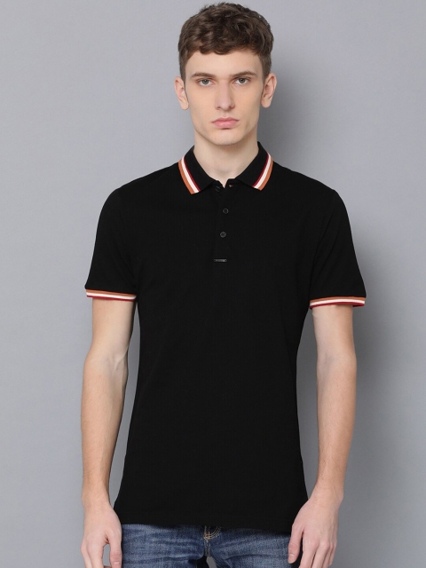 

Antony Morato Men Black Solid Polo Collar T-shirt