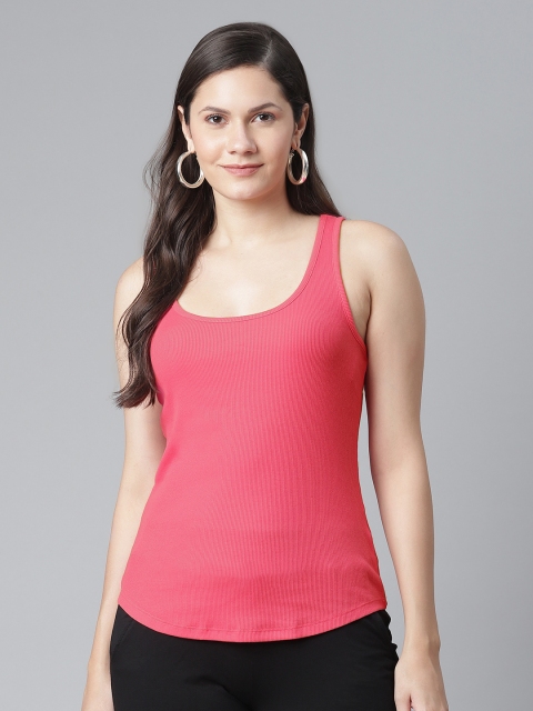 

Marks & Spencer Women Pink Solid Tank Top