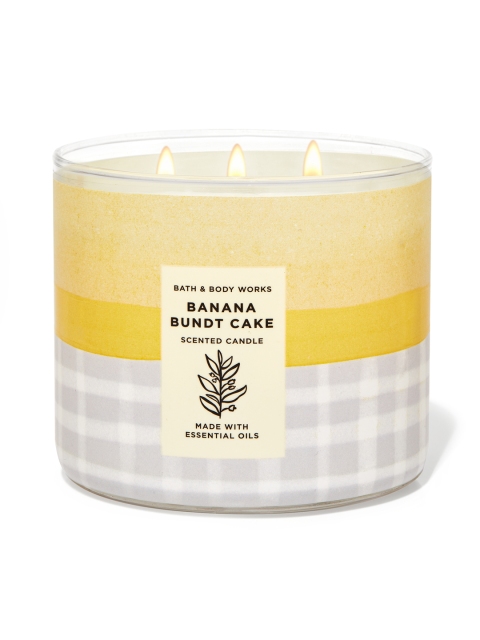 

Bath & Body Works Banana Bundt Cake 3-Wick Scented Candle 411g, Yellow
