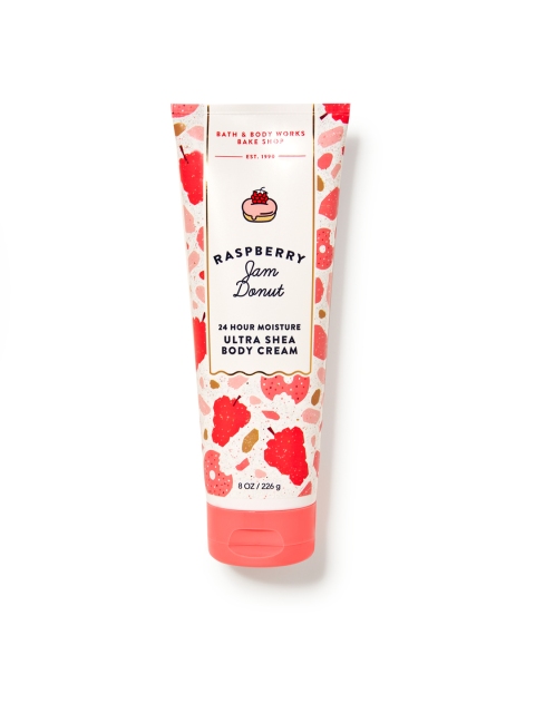 

Bath & Body Works Women Raspberry Jam Donut Ultra Shea Body Cream 226 g, Red