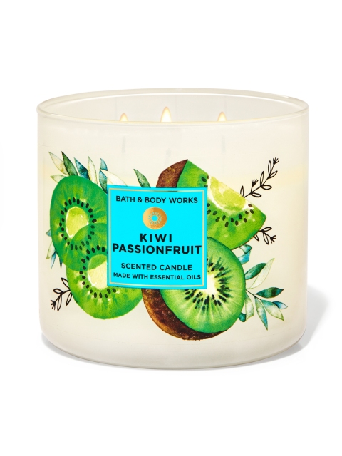 

Bath & Body Works Aloha Kiwi Passionfruit 3-Wick Scented Candle 411g, Green