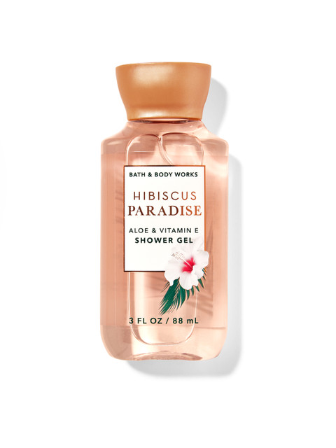 

Bath & Body Works Hibiscus Paradise Travel Size Shower Gel - Aloe Vera & Vitamin E 88 ml, Pink
