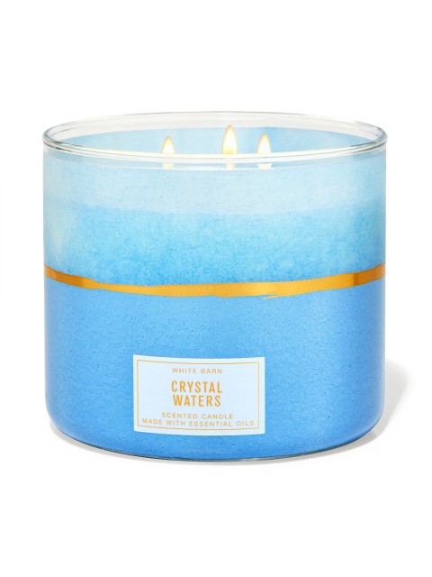 

Bath & Body Works Crystal Waters 3-Wick Candle 411 g, Blue