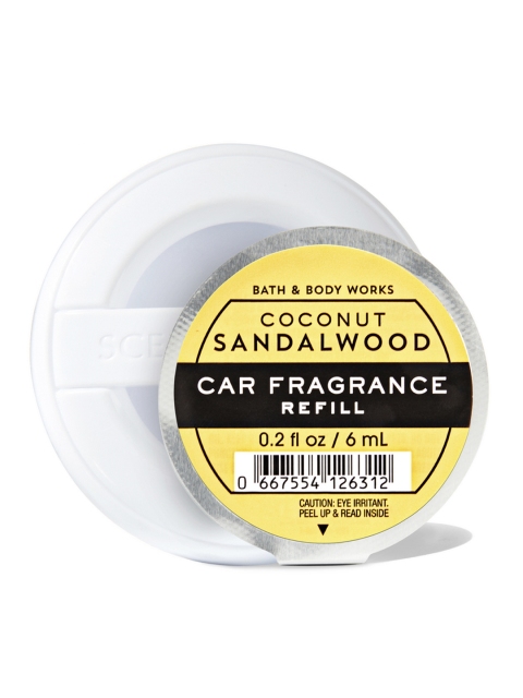 

Bath & Body Works Coconut Sandalwood Car Fragrance Refill 6 ml, Yellow