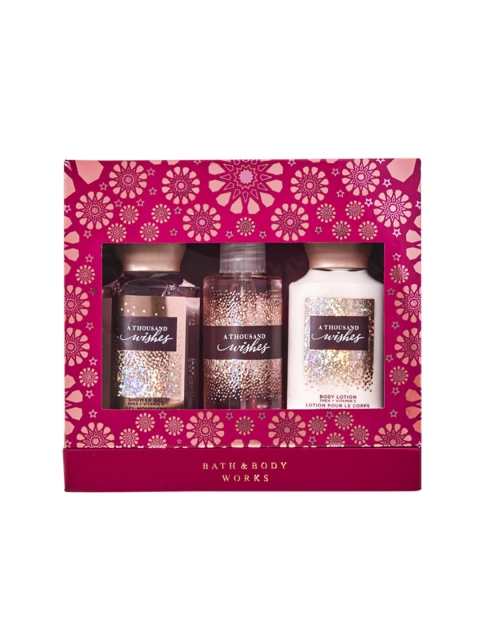 

Bath & Body Works Women A Thousand Wishes Mini Gift Box Set, Pink