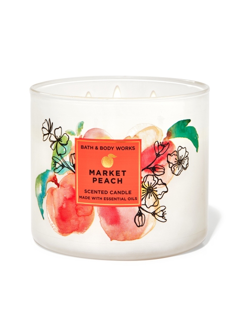 

Bath & Body Works Market Peach 3-Wick Scented Candle 411 g, White