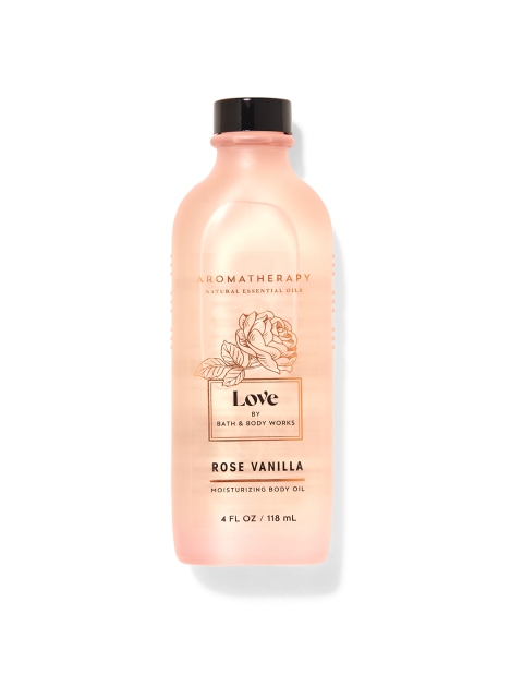 

Bath & Body Works Rose Vanilla Moisturizing Body Oil 118 ml, Pink