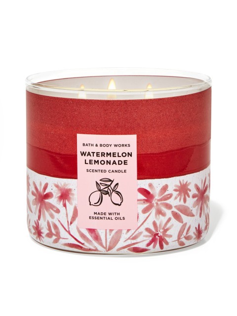 

Bath & Body Works Watermelon Lemonade 3-Wick Scented Candle 411 g, Red
