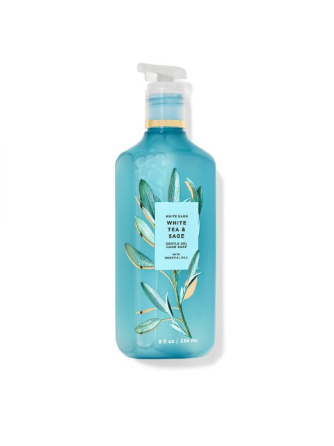 

Bath & Body Works White Tea & Sage Gentle Gel Hand Soap 236 ml, Blue