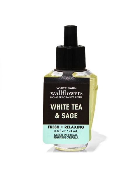 

Bath & Body Works White Tea & Sage Wallflowers Home Fragrance Refill 24 ml, Yellow