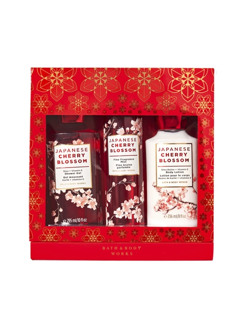 

Bath & Body Works Women Japanese Cherry Blossom Gift Box Set, Red