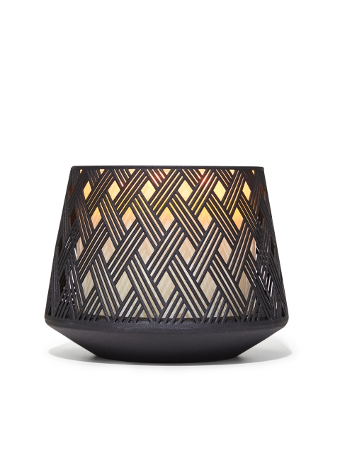 

Bath & Body Works Basketweave with Base 3-Wick Candle Holder, Black