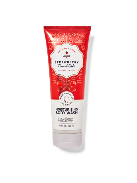 

Bath & Body Works Strawberry Pound Cake Moisturizing Body Wash 296 ml, Red