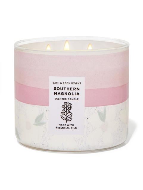 

Bath & Body Works Southern Magnolia 3-Wick Scented Candle 411 g, Pink