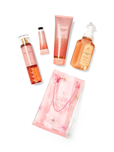 

Bath & Body Works Women Champagne Toast Gift Bag Set, Pink