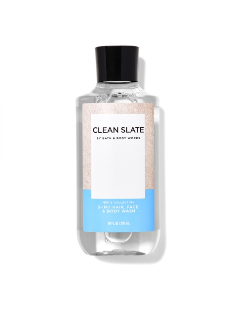 

Bath & Body Works Men Clean Slate 3-in-1 Hair, Face & Body Wash 295 ml, White