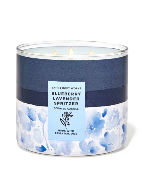 

Bath & Body Works Blueberry Lavender Spritzer 3-Wick Scented Candle 411 g, Blue