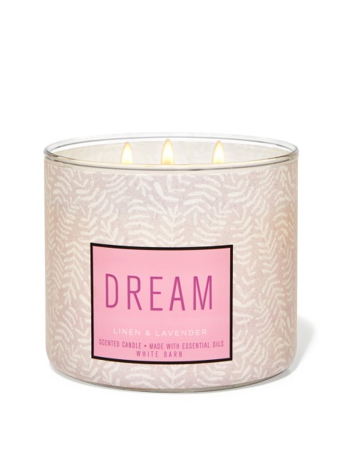 

Bath & Body Works Linen & Lavender 3-Wick Candle, Pink
