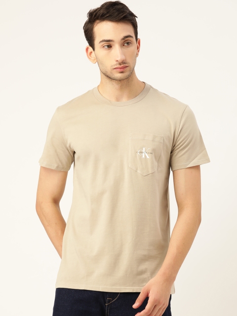 

Calvin Klein Jeans Men Beige T-shirt