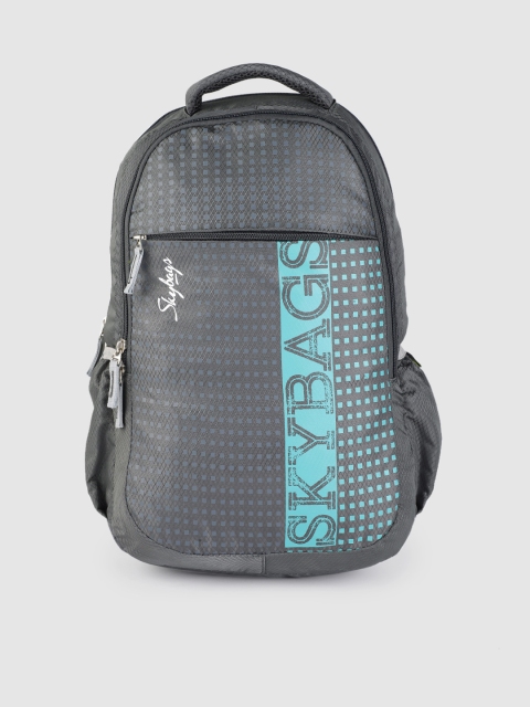 

Skybags Unisex Grey Brand Logo Print RAGER 08 Backpack