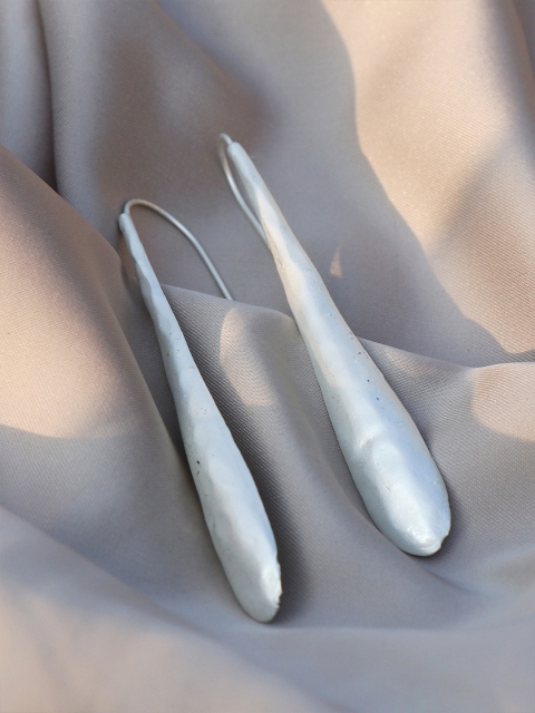 

JOKER & WITCH Silver-Toned Contemporary Drop Earrings