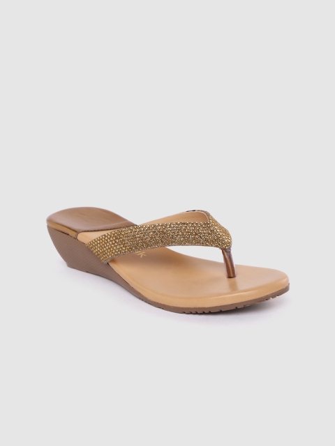 

Anouk Women Gold-Toned Embellished Wedges