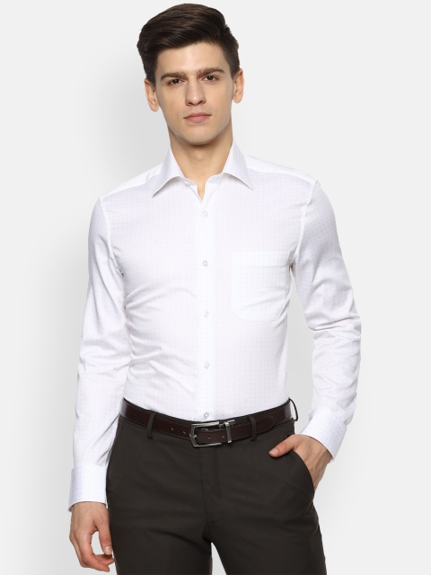 

Louis Philippe Men White Regular Fit Self Design Formal Shirt