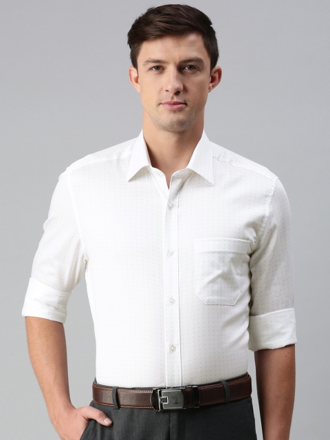 

Louis Philippe Men White Pure Cotton Casual Shirt