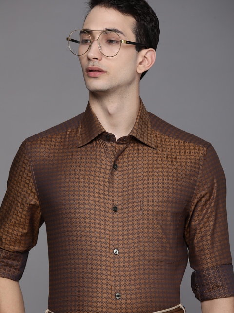 

Louis Philippe Men Brown Classic Formal Shirt