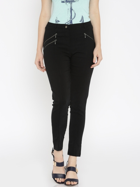 

ONLY Black Ankle-Length Casual Trousers
