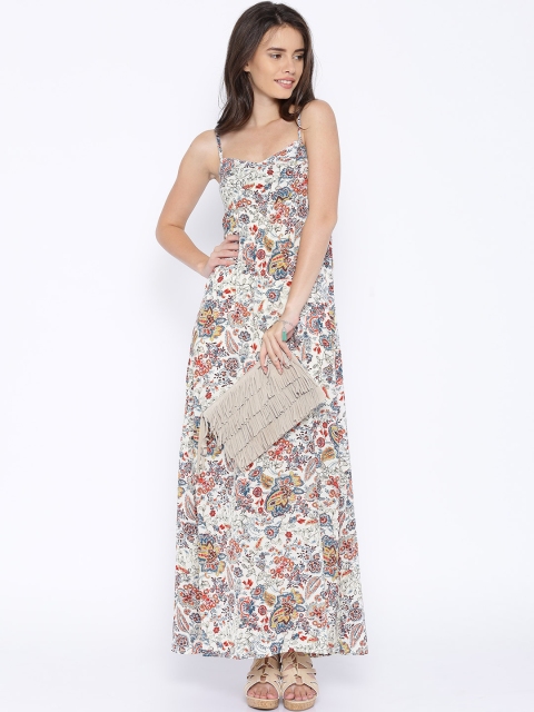 

ONLY White & Red Floral Print Maxi Slip Dress