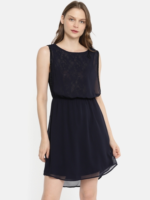 

ONLY Women Navy Blue Solid A-Line Dress