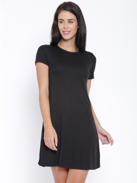 

ONLY Women Black Solid A-Line Dress