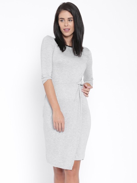 

ONLY Women Grey Melange Sheath Dress