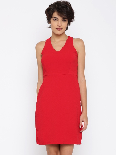 

ONLY Women Red Solid A-line Dress